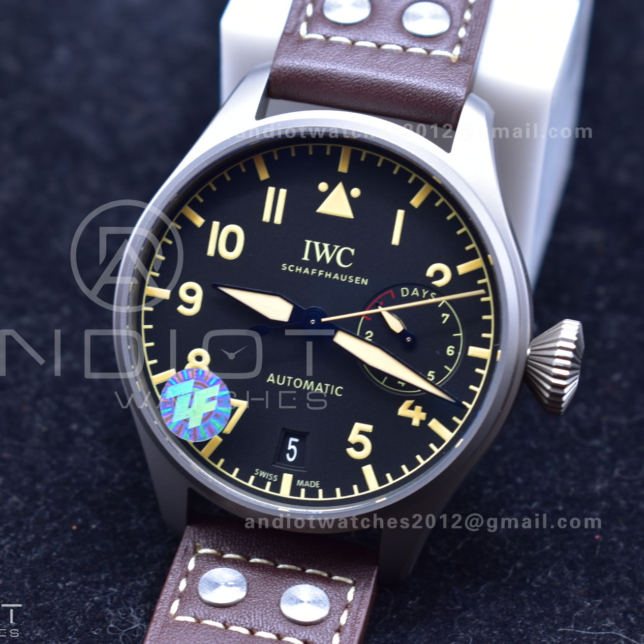 Big Pilot Real PR IW501004 ZF 1:1 Best Edition on Brown Leather Strap A52110